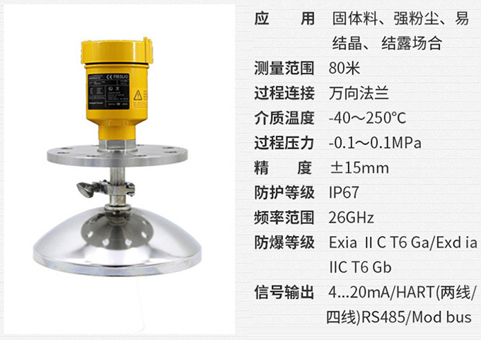 沥青雷达液位计RD707技术参数表图